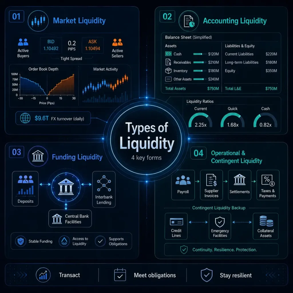 The four main types of liquidity Vantage Markets